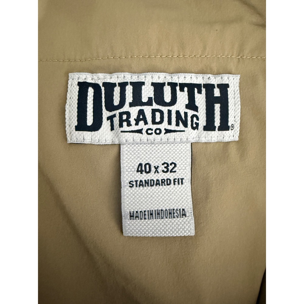 Duluth Trading Co Armachillo Cooling Pants Mens 40x32 Khaki Ripstop Hiking Work - Picture 11 of 13